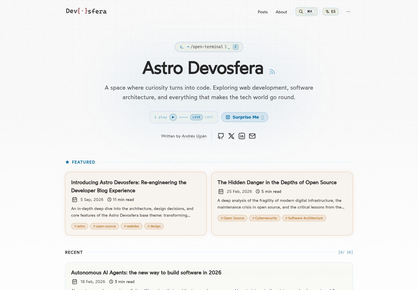 astro-devosfera 网站模板截图