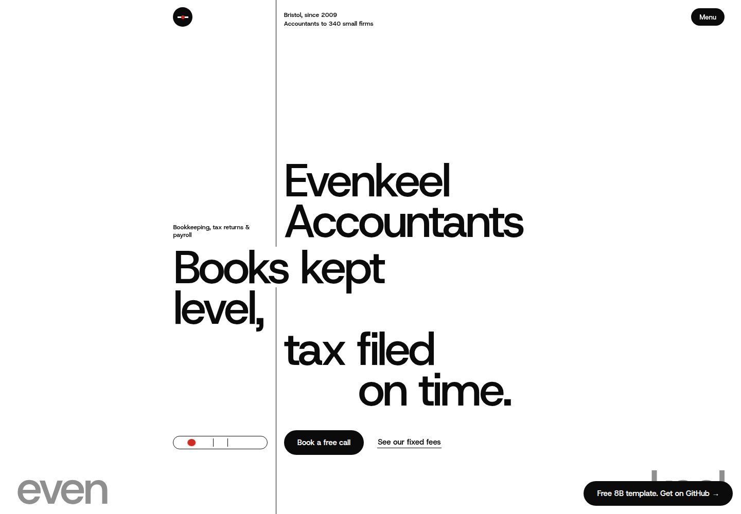 accounting-firm-website-template · 桌面端首页