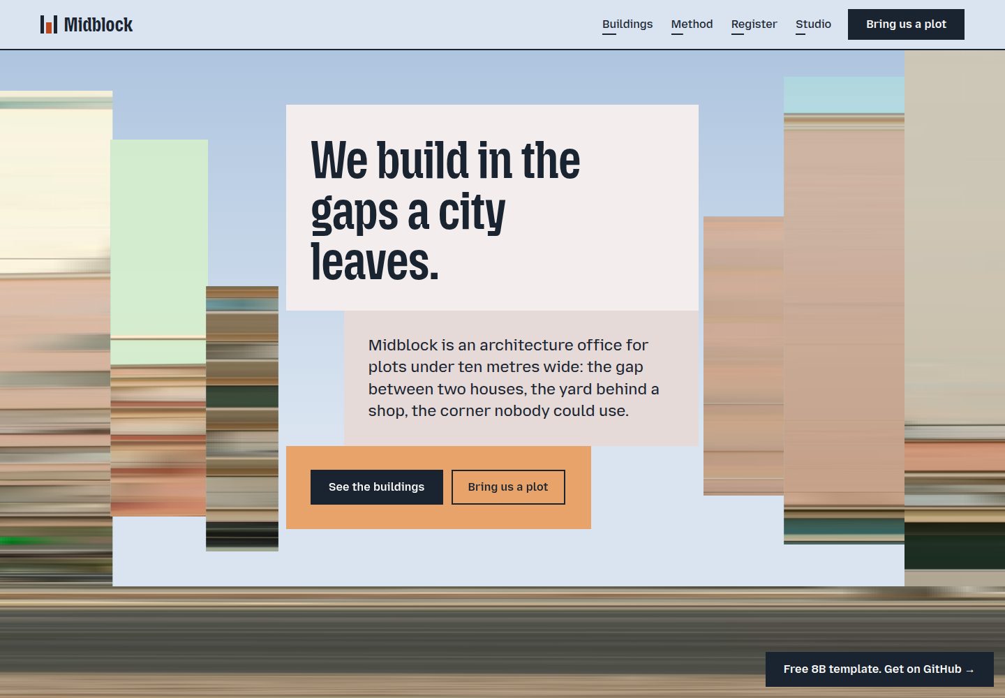 architecture-website-template · Desktop homepage