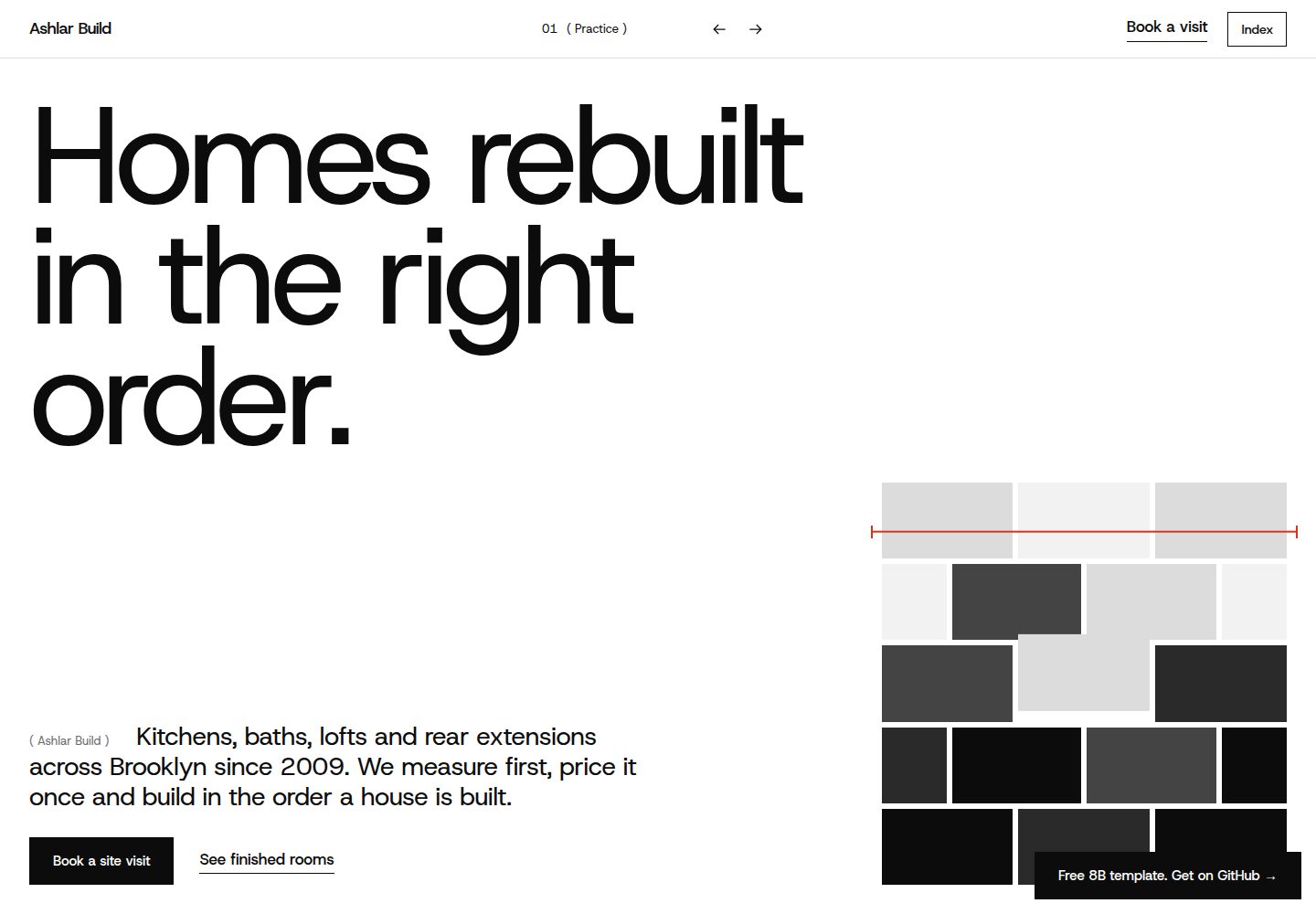 construction-company-website-template · Desktop homepage