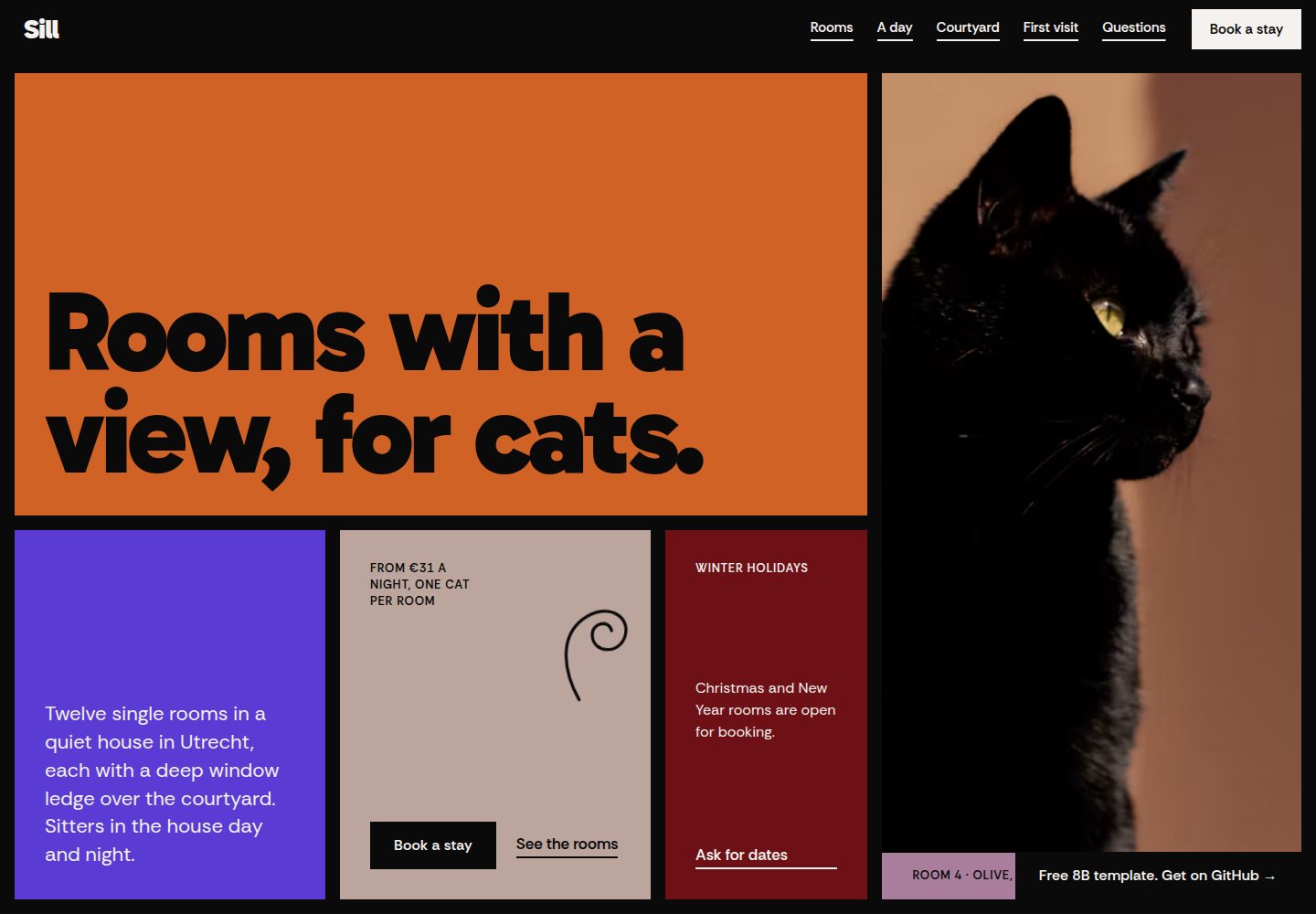 pet-boarding-website-template · 桌面端首页