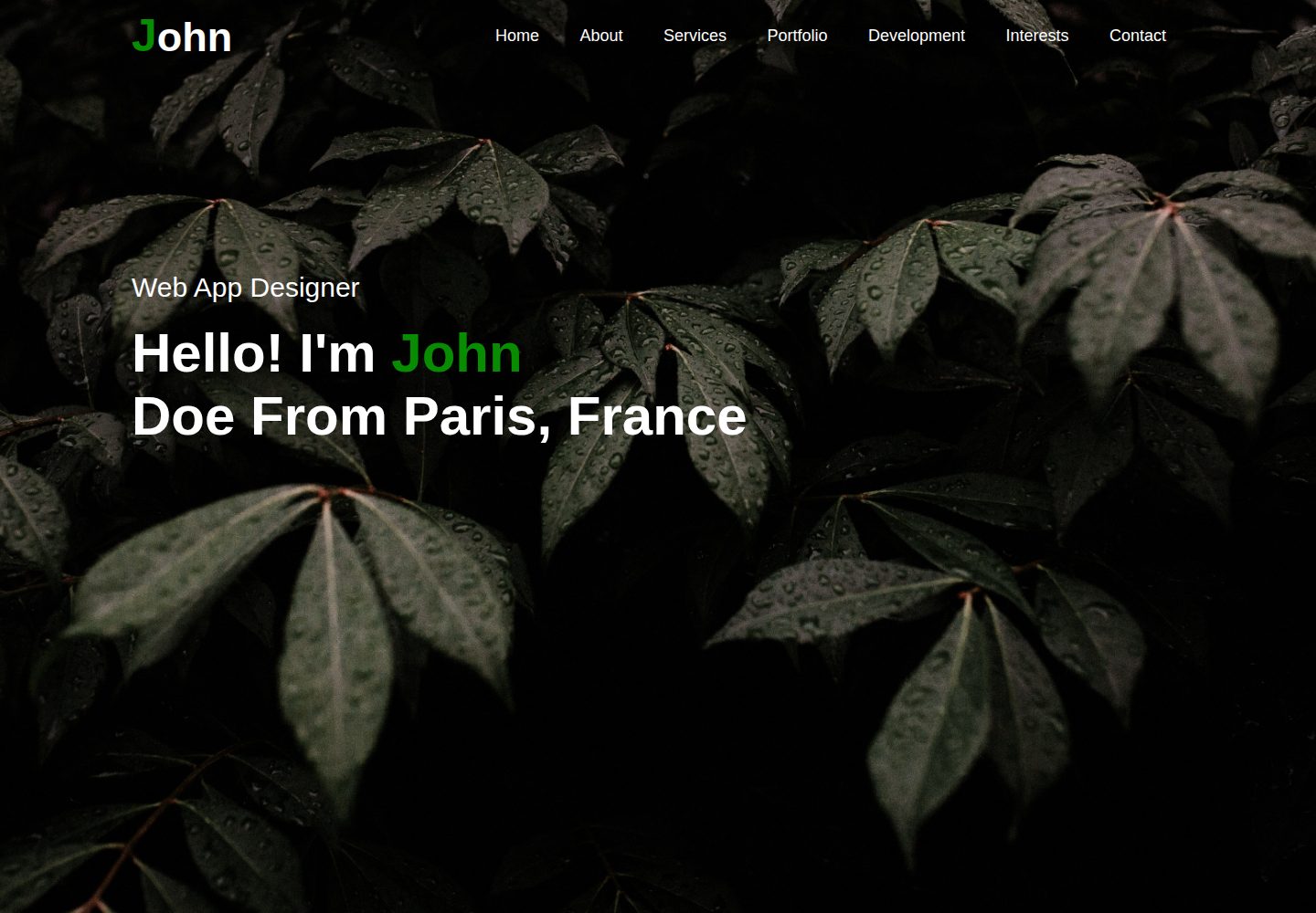 portfolio-website-template 网站模板截图