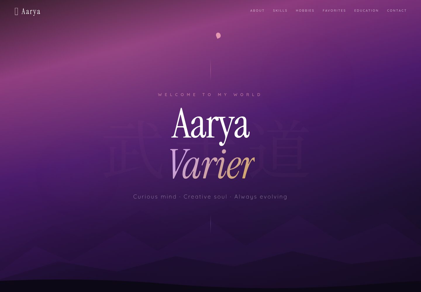 Aaryas-website 网站模板截图