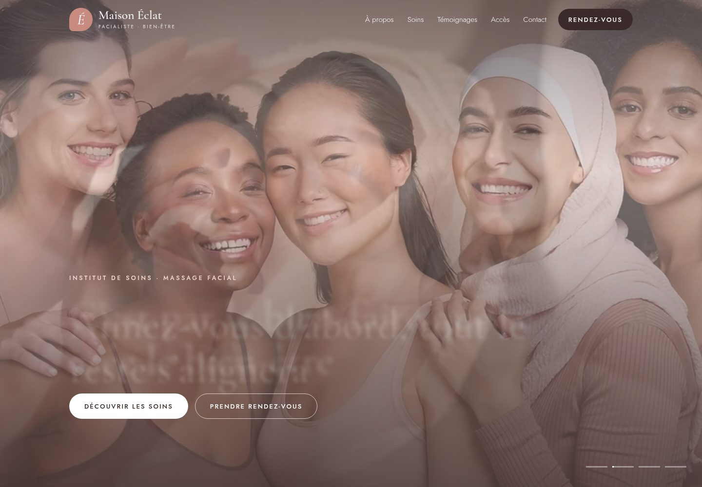 beauty-spa-template · Desktop homepage