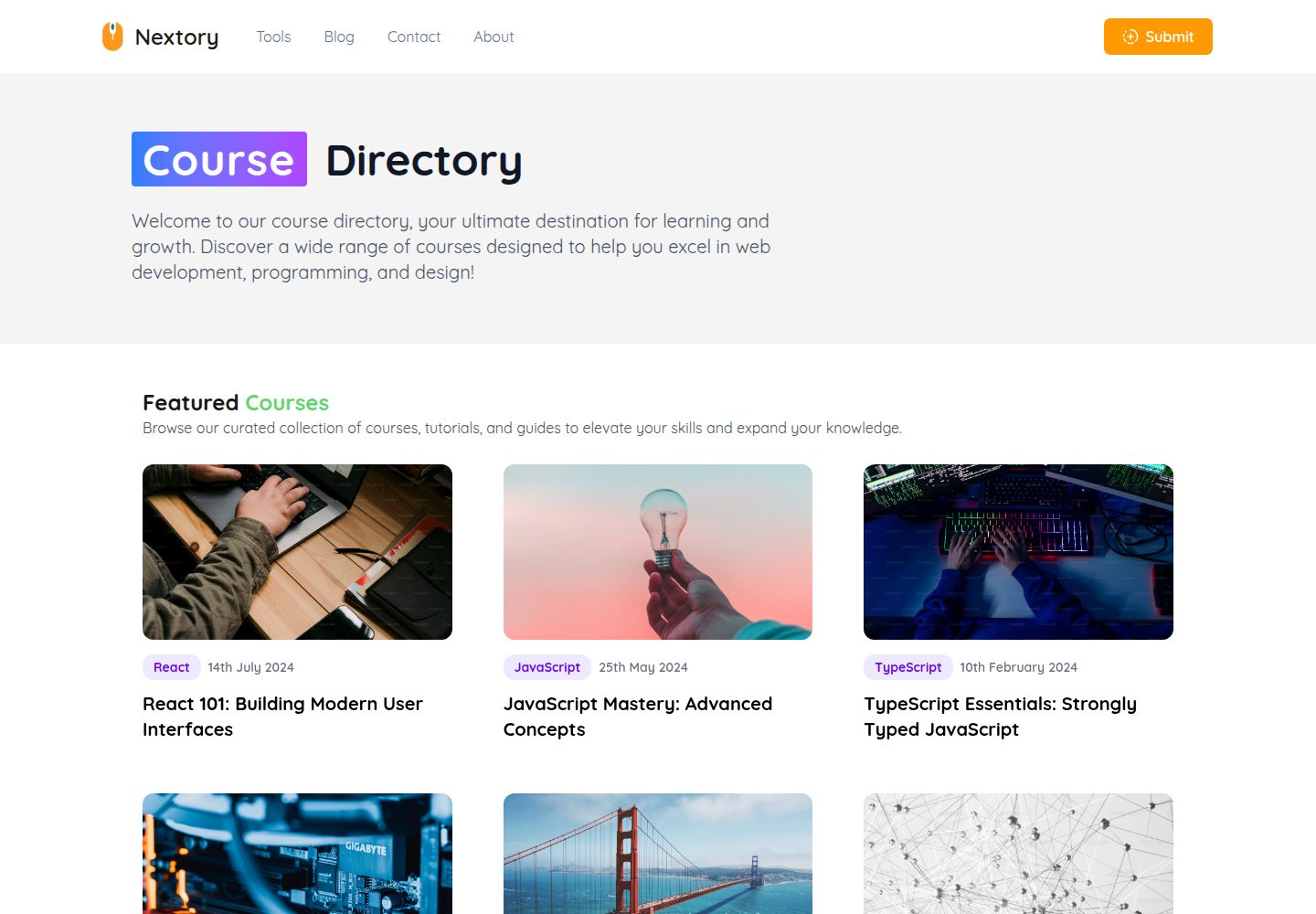 nextjs-directory-site-starter 网站模板截图