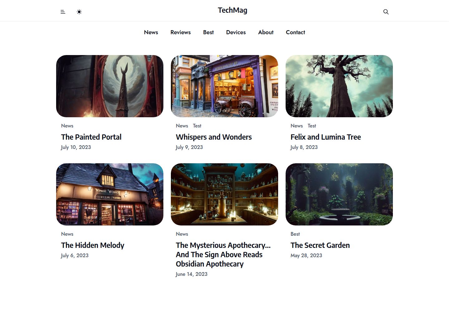 nextjs-tech-magazine-template 网站模板截图