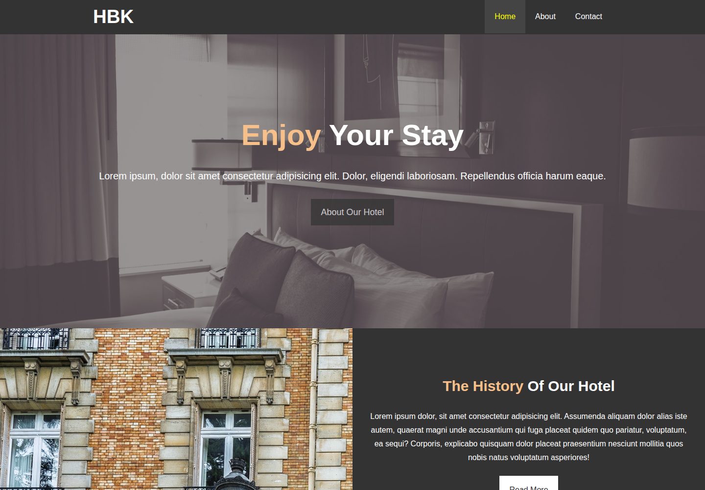 Hotel-Website-Template · 桌面端首页