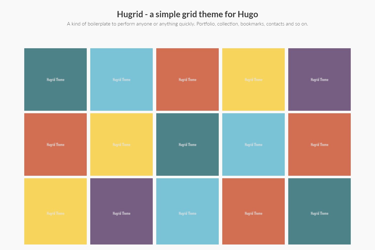 hugrid 网站模板截图