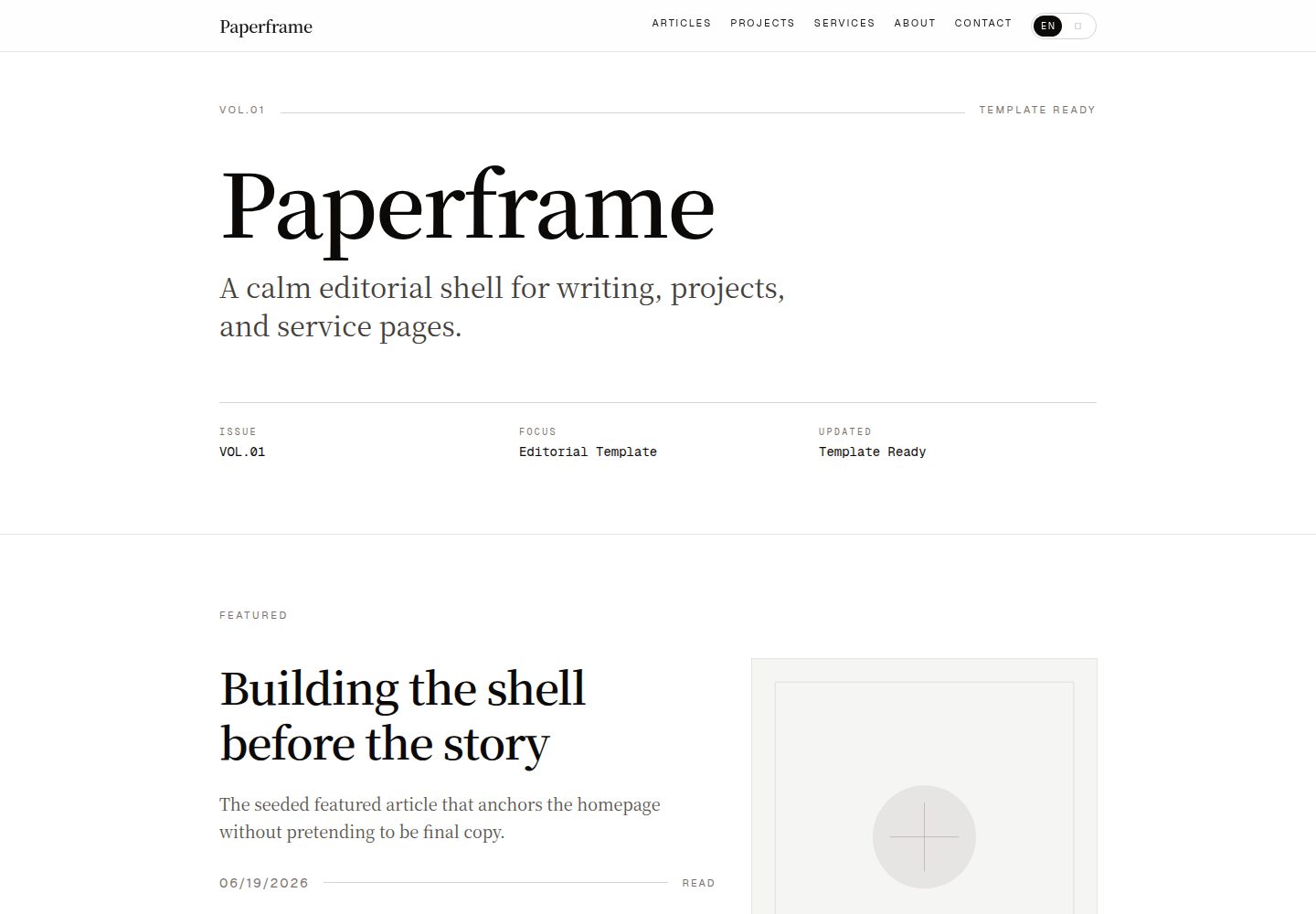 paperframe · 桌面端首页