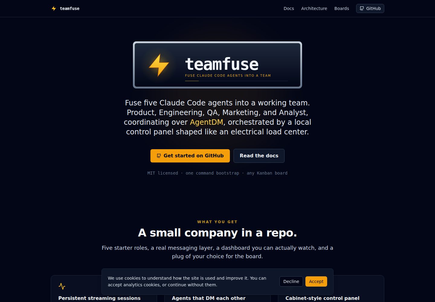 teamfuse 网站模板截图