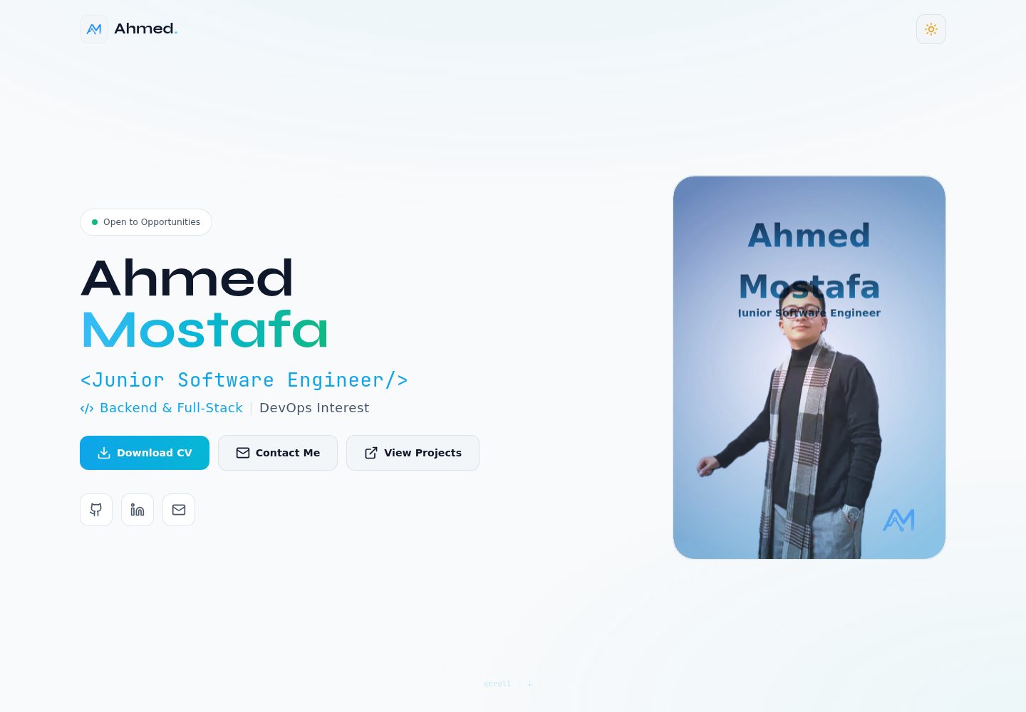 Portfolio 网站模板截图