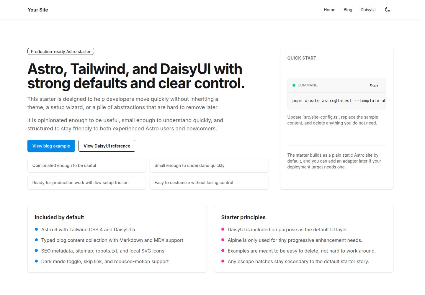 astro-tailwind-daisyui-starter 网站模板截图