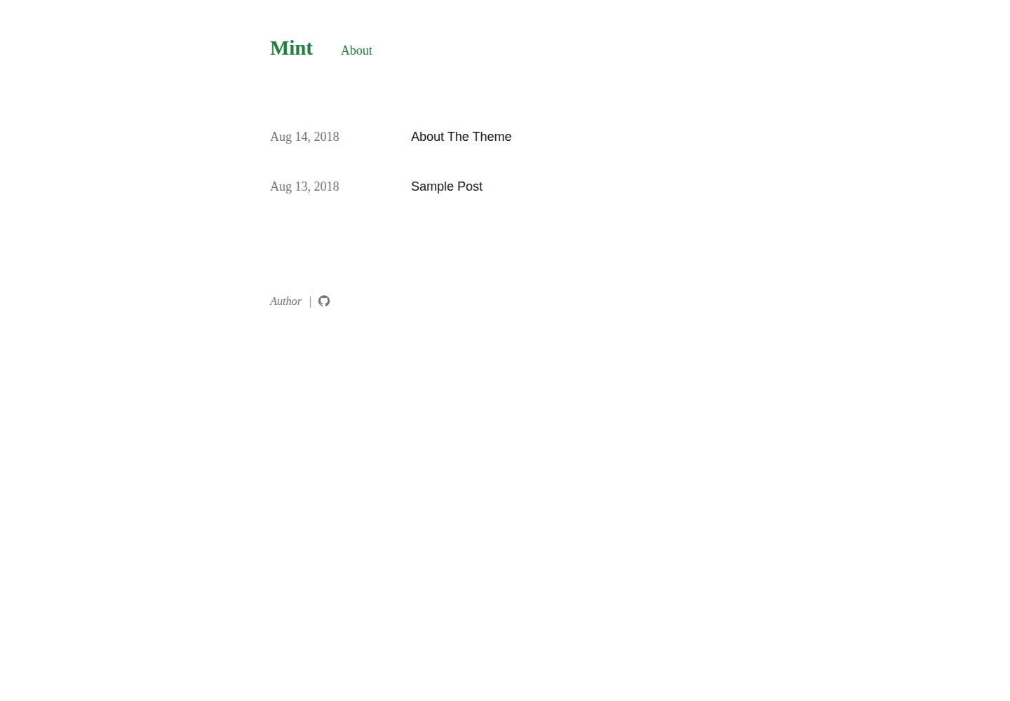 jekyll-theme-mint 网站模板截图