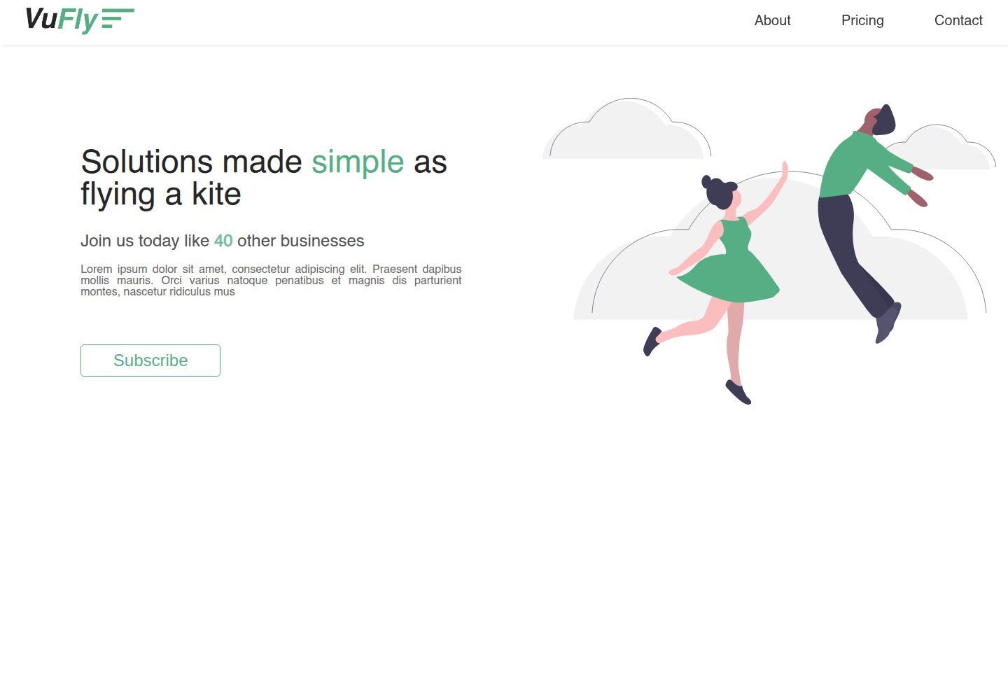 vufly · Desktop homepage