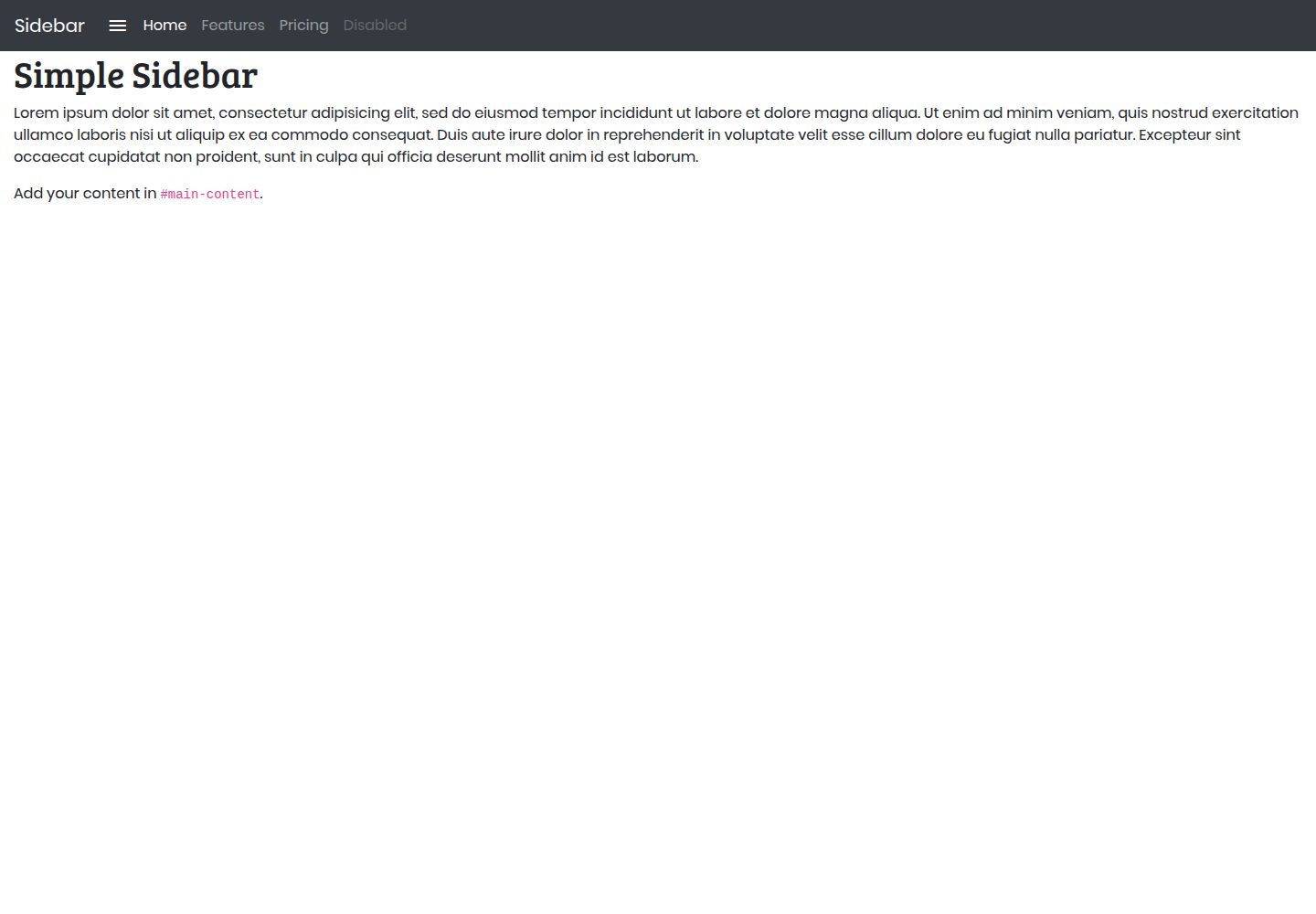 bootcatch-sidebar 网站模板截图