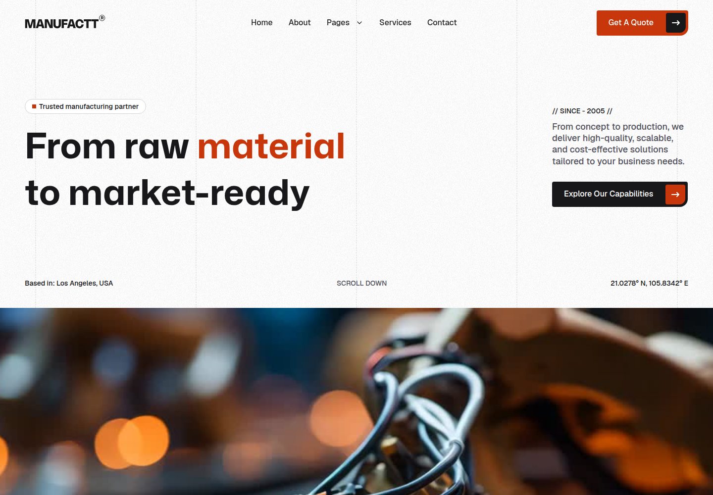 fabrica · Desktop homepage