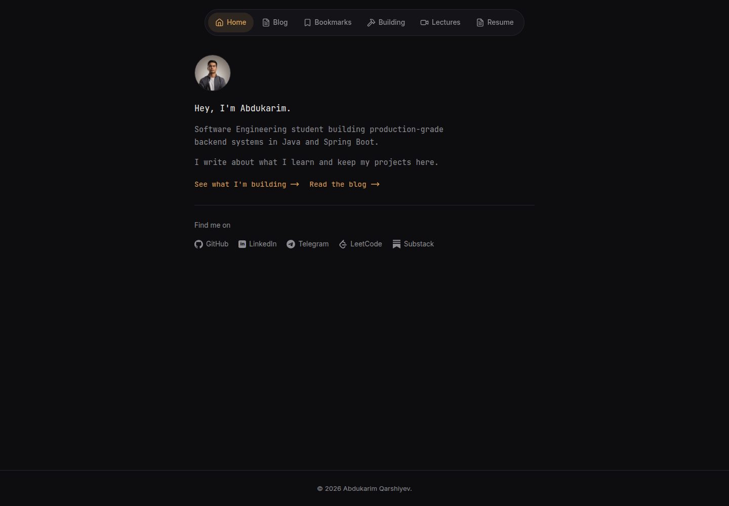 flask-markdown-blog · 桌面端首页