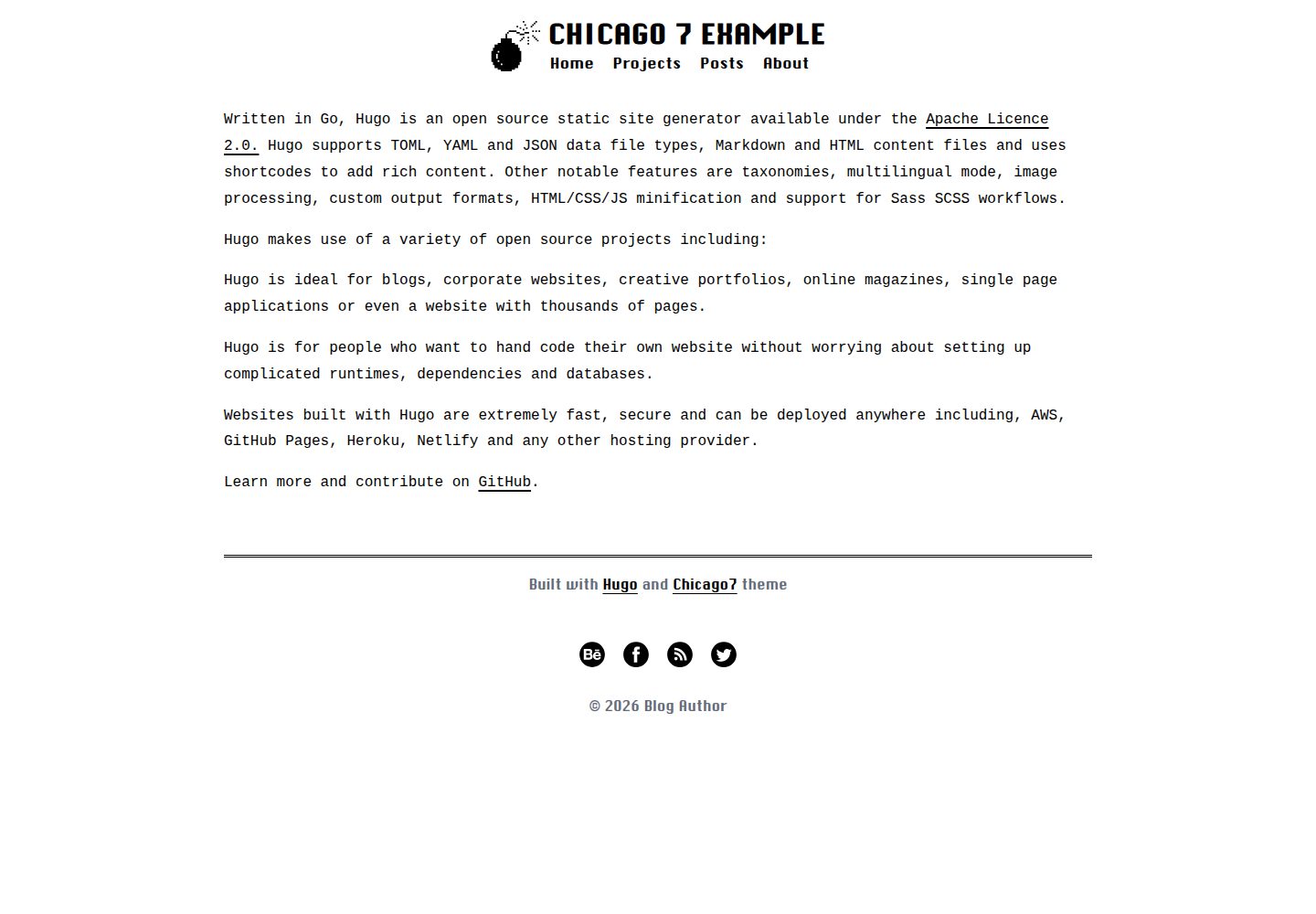 hugo-theme-chicago7 网站模板截图