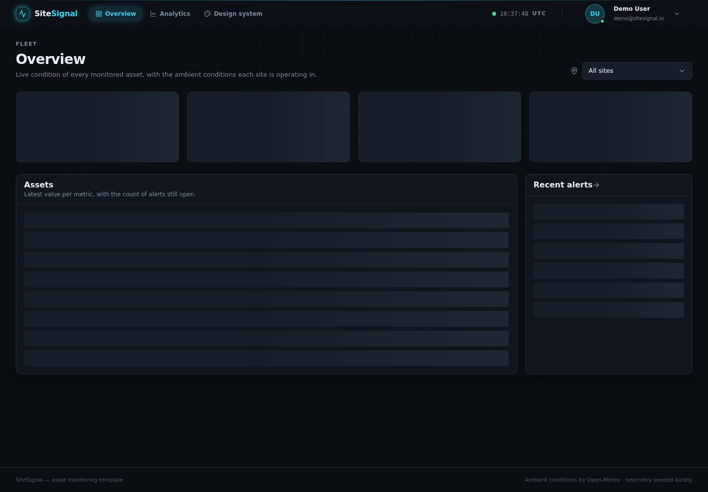 sitesignal · 桌面端首页