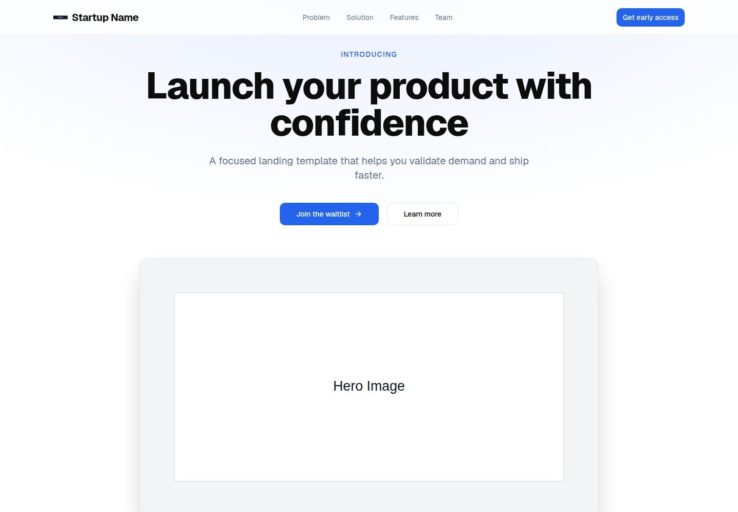 startup-landing 网站模板截图
