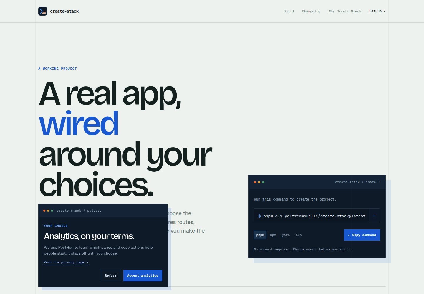 create-stack 网站模板截图