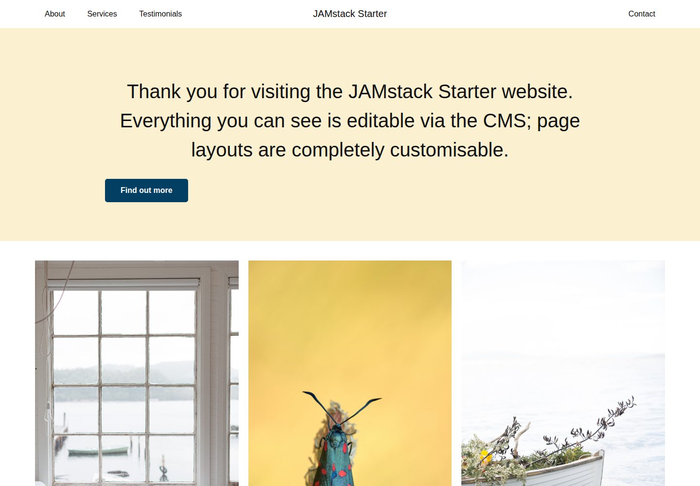 jamstack-starter 网站模板截图