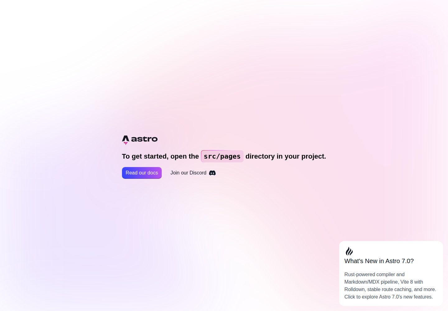 astro-starter 网站模板截图