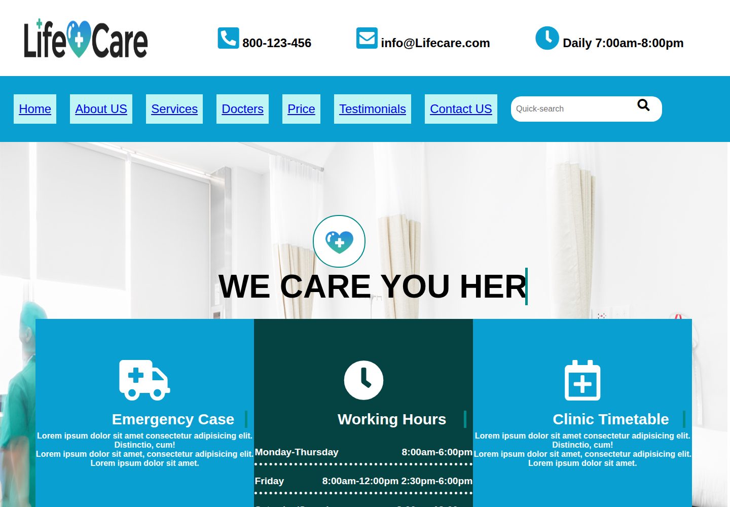 Life-care-Theme 网站模板截图