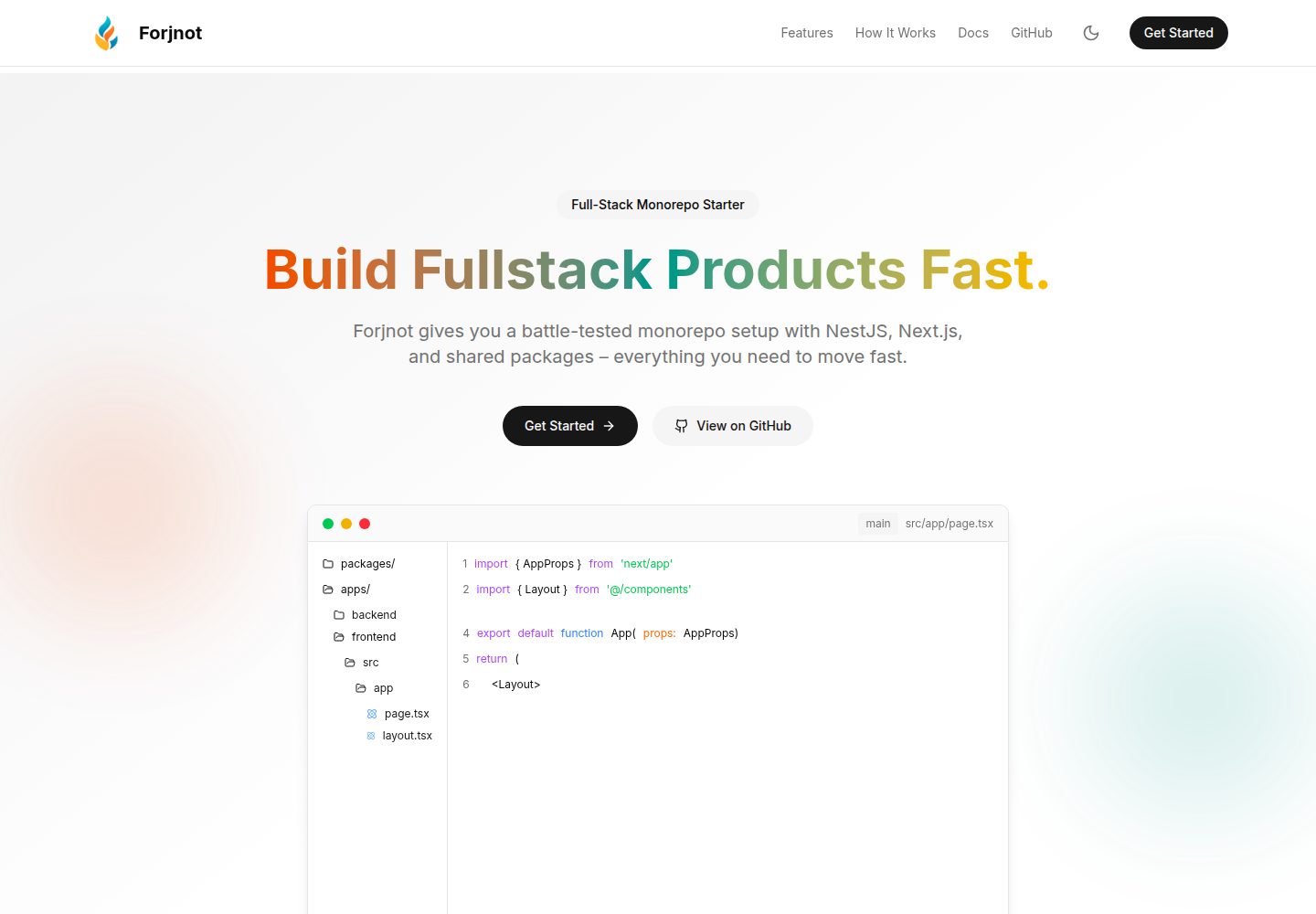 forjnot · Desktop homepage