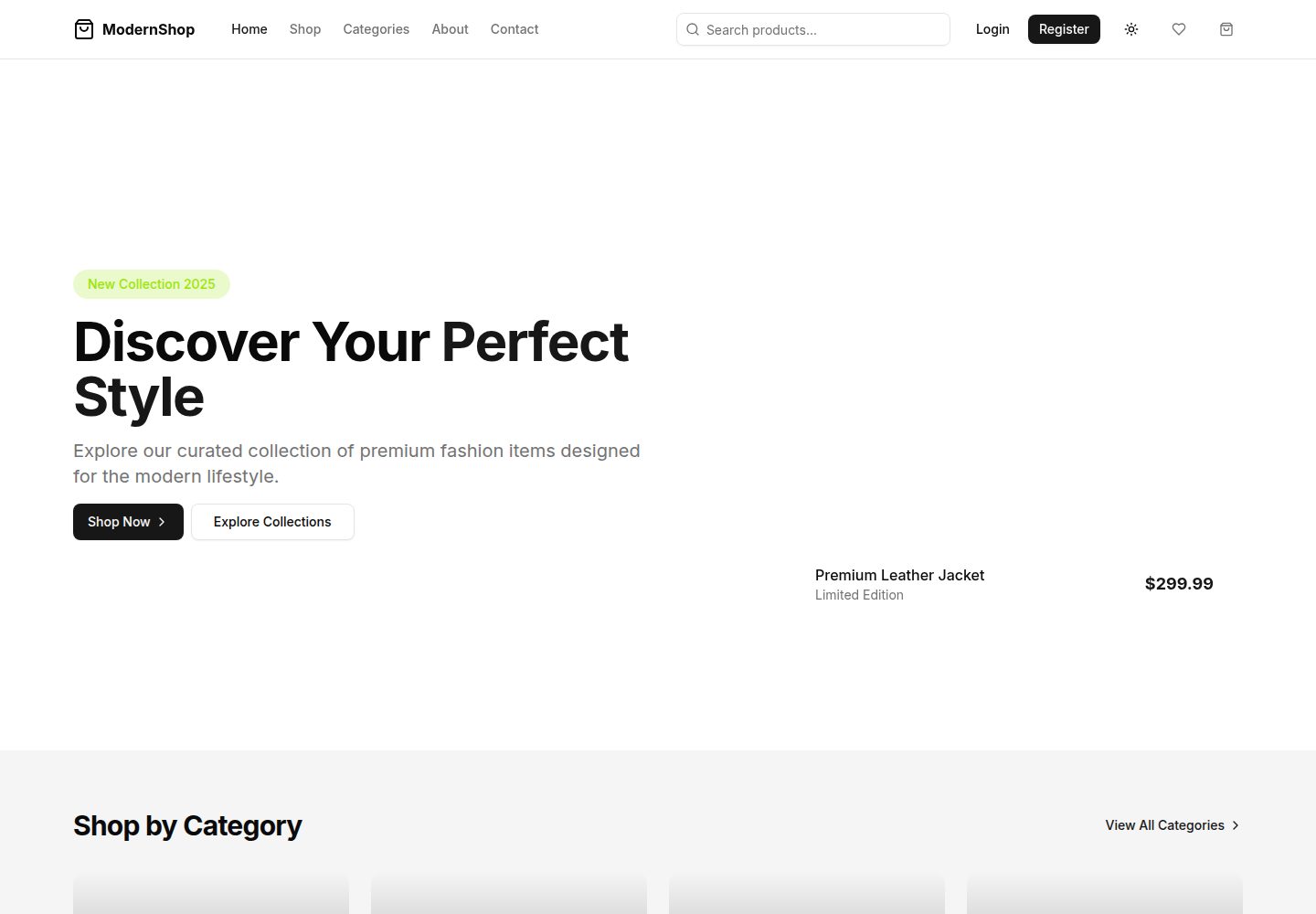 e-commerce-template 网站模板截图