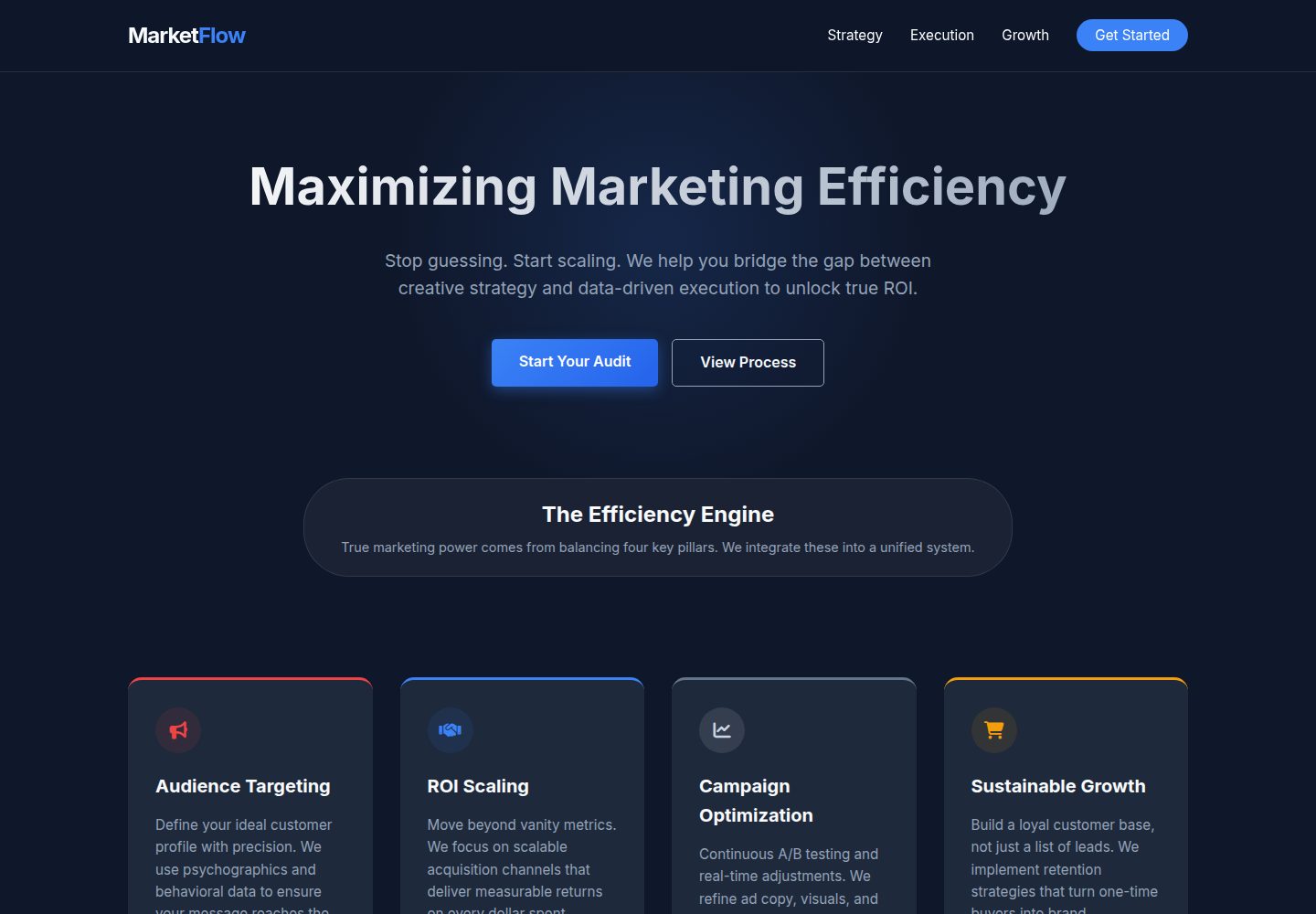 market-flow 网站模板截图
