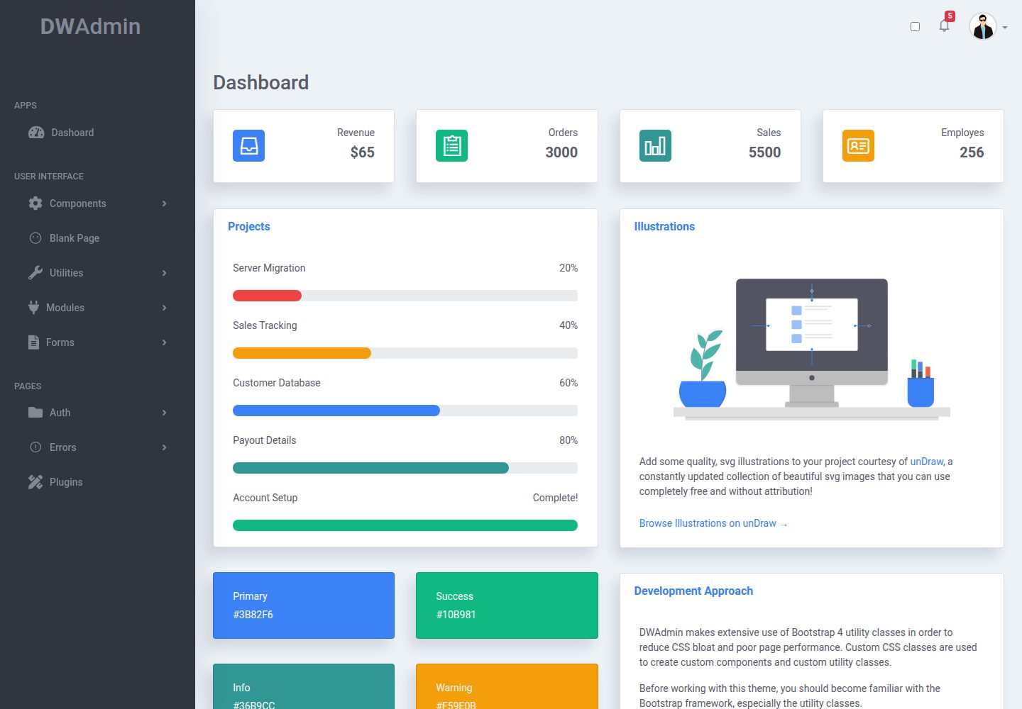 DWAdmin-Template 网站模板截图
