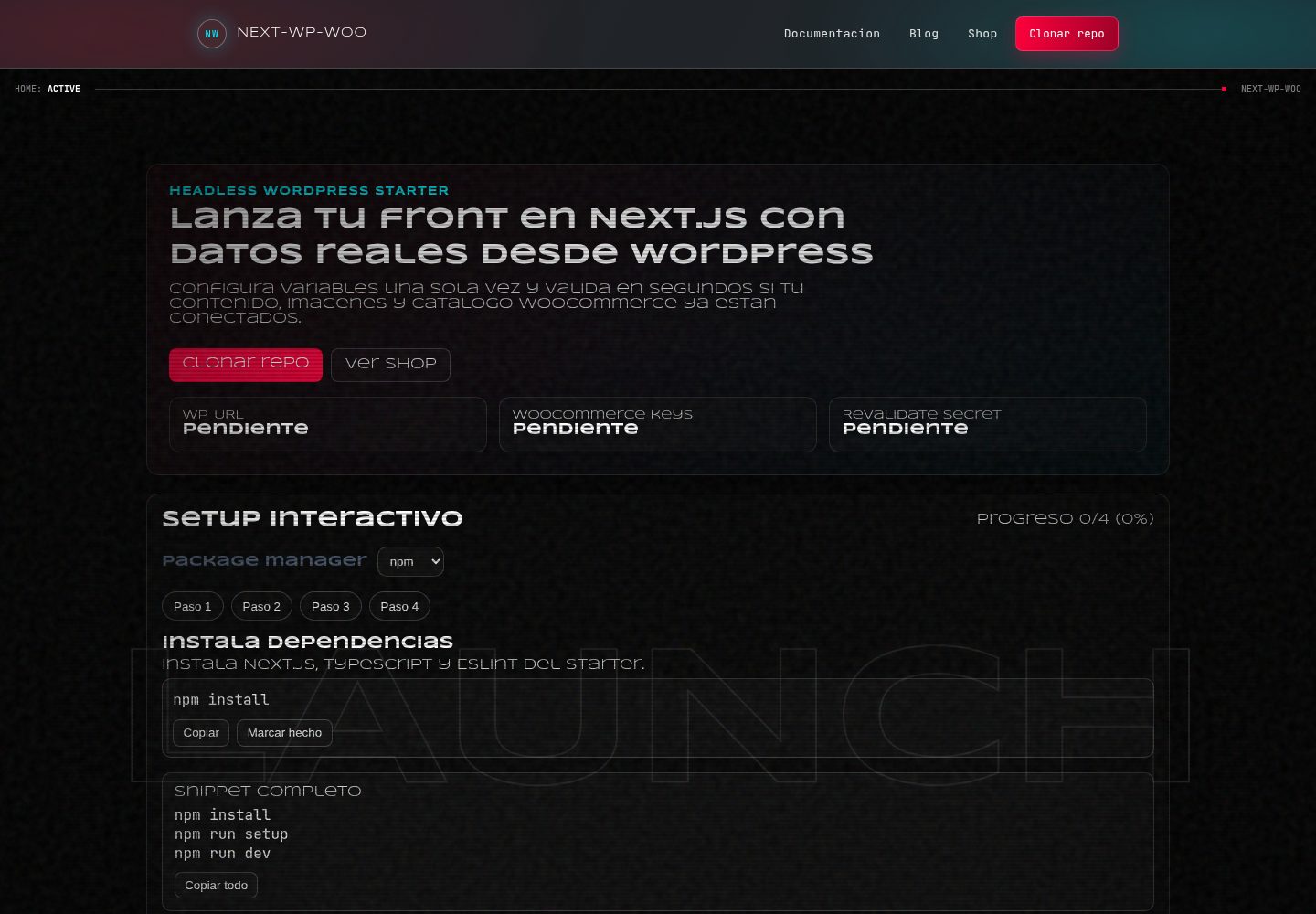 wordpress-template · Desktop homepage