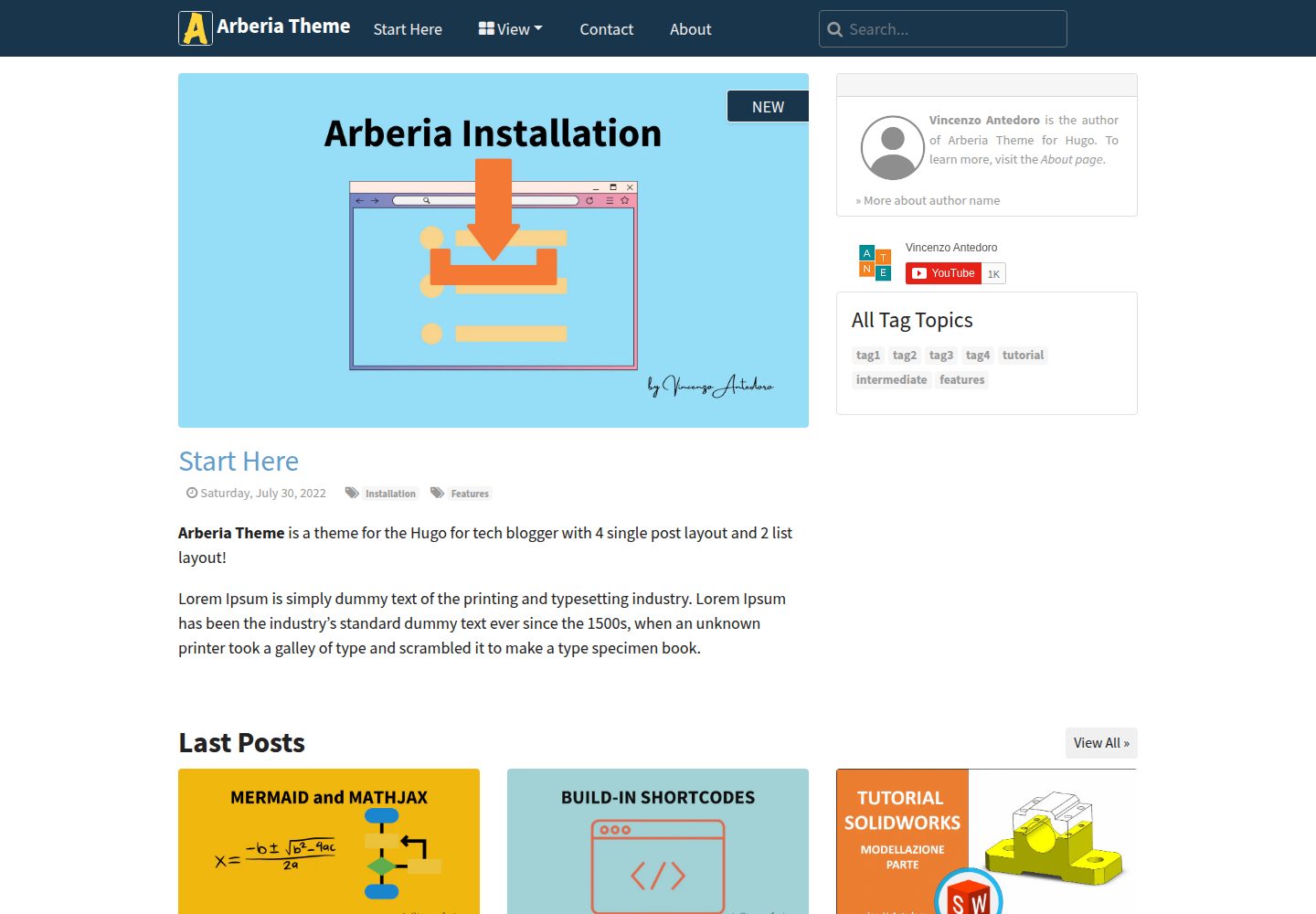arberia 网站模板截图