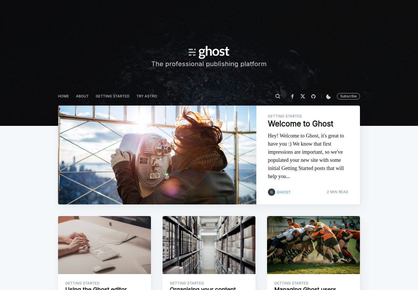 casper 网站模板截图