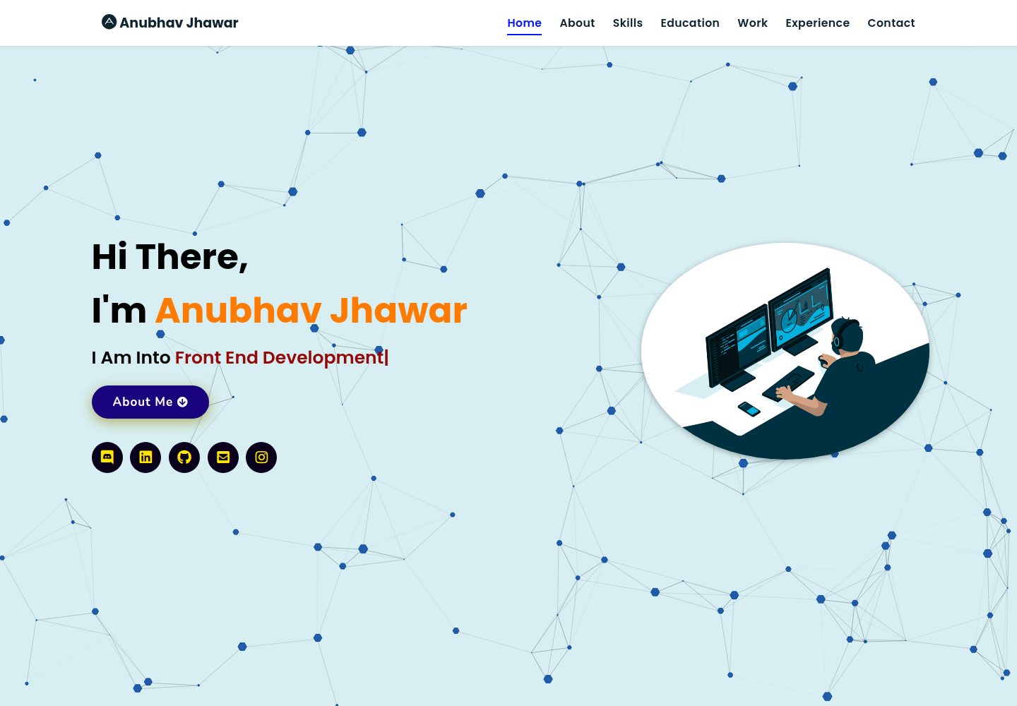 Anubhav-Portfolio 网站模板截图