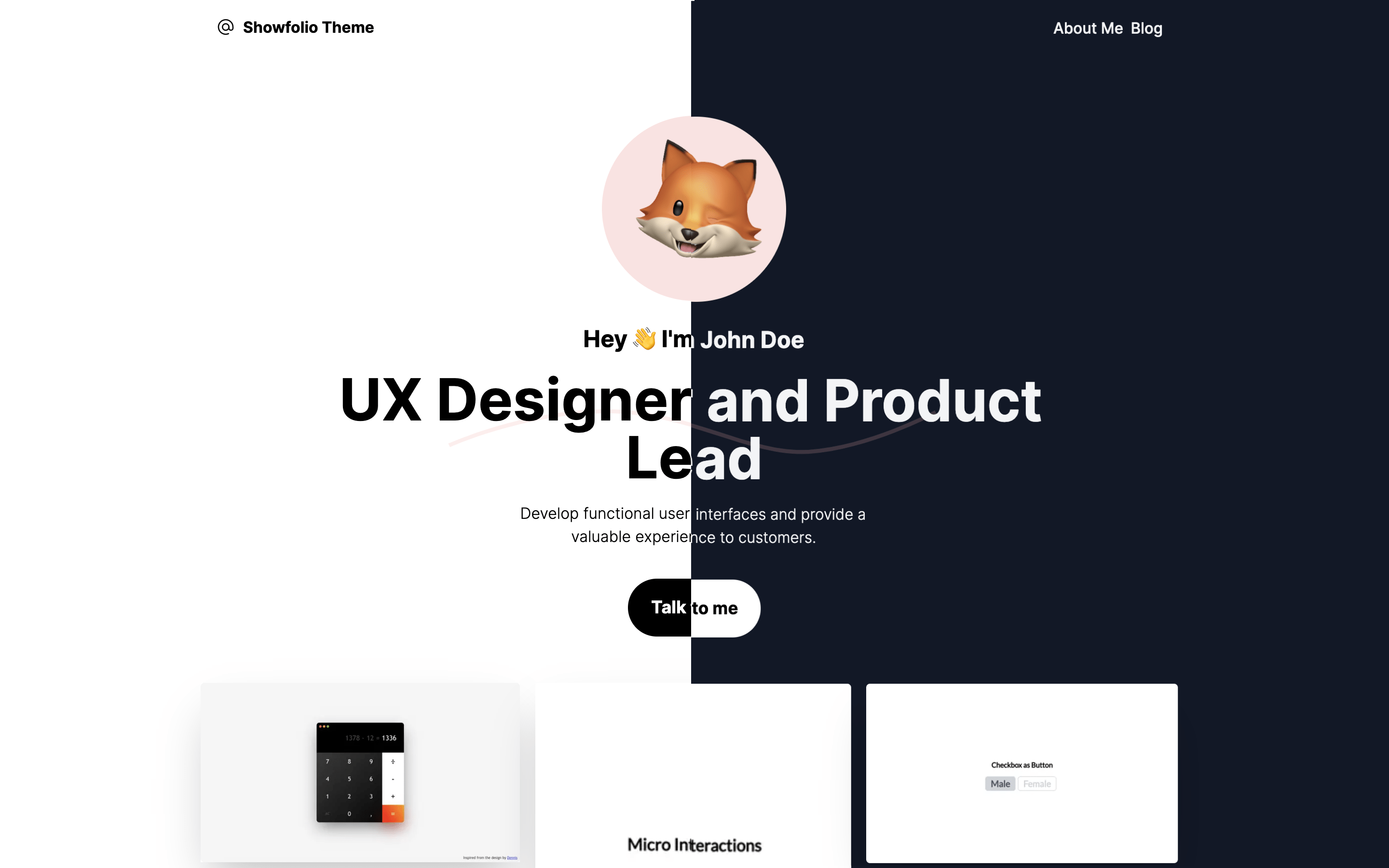 showfolio-hugo-theme 网站模板截图
