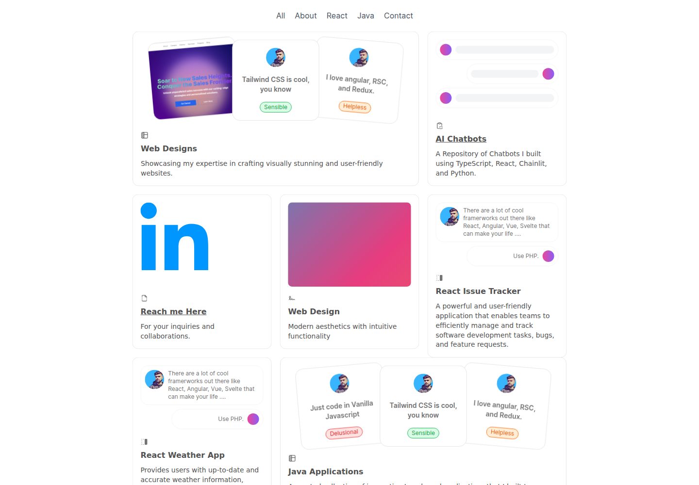 Next-JS-Portfolio-Bento-Template · Desktop homepage