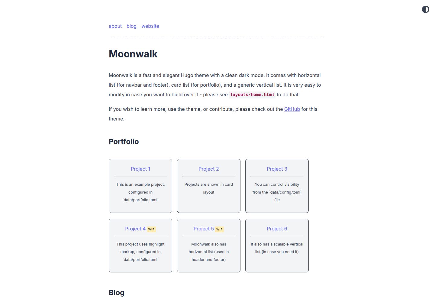 moonwalk-hugo 网站模板截图