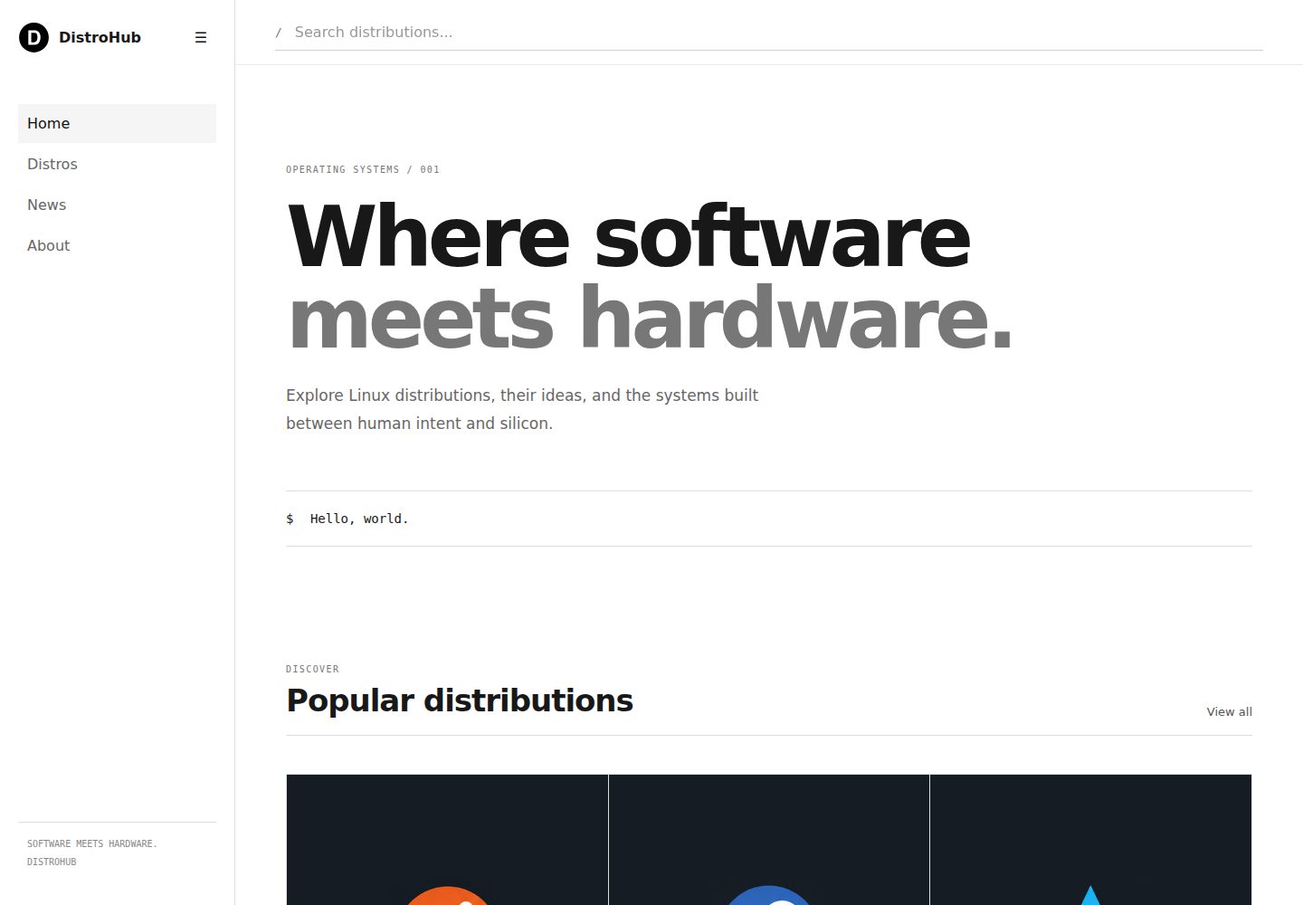 distrohub-template 网站模板截图