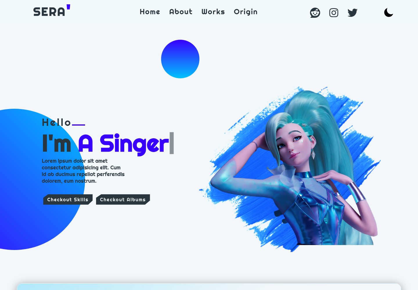 Portfolio_template · Desktop homepage