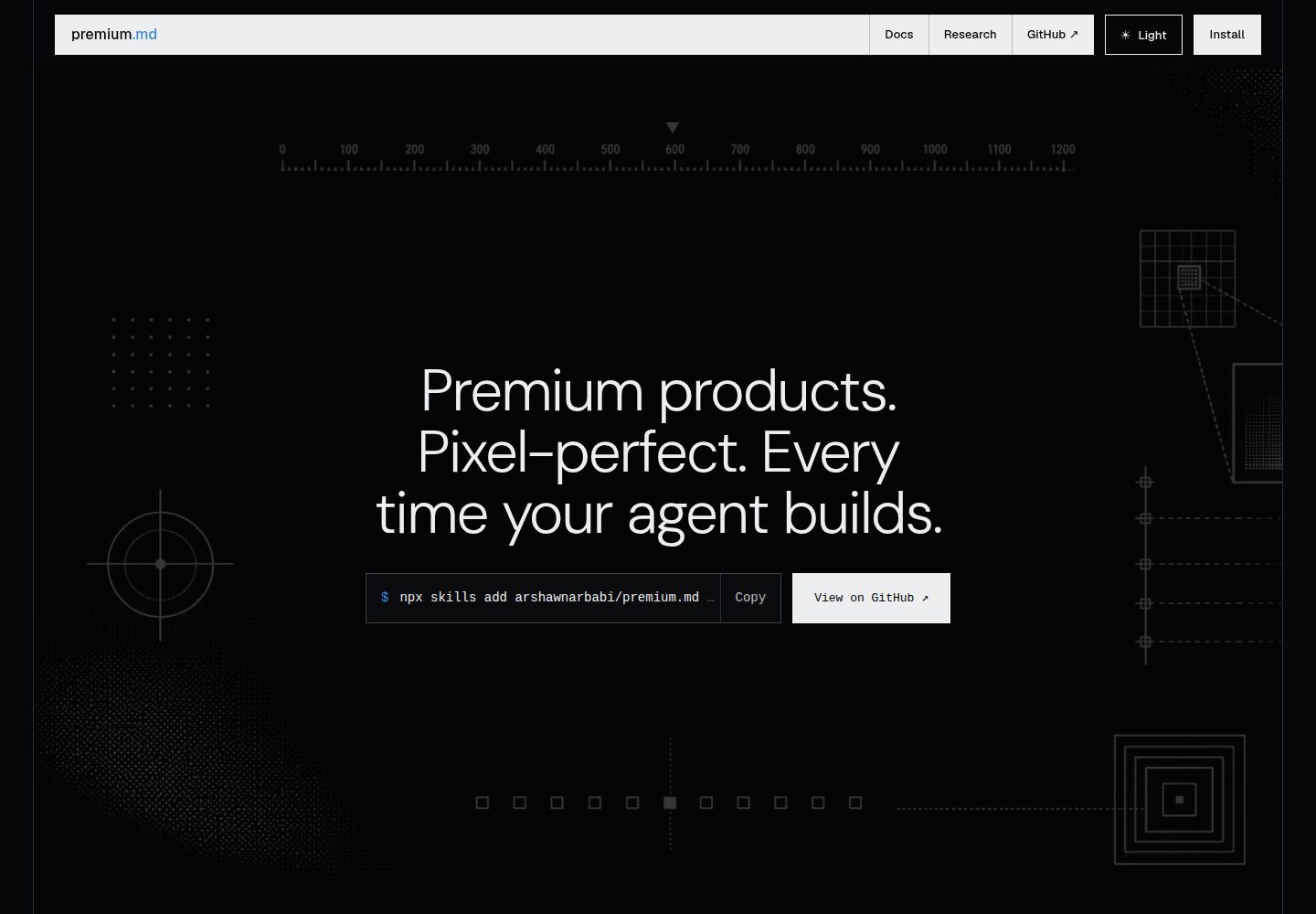 premium.md · Desktop homepage