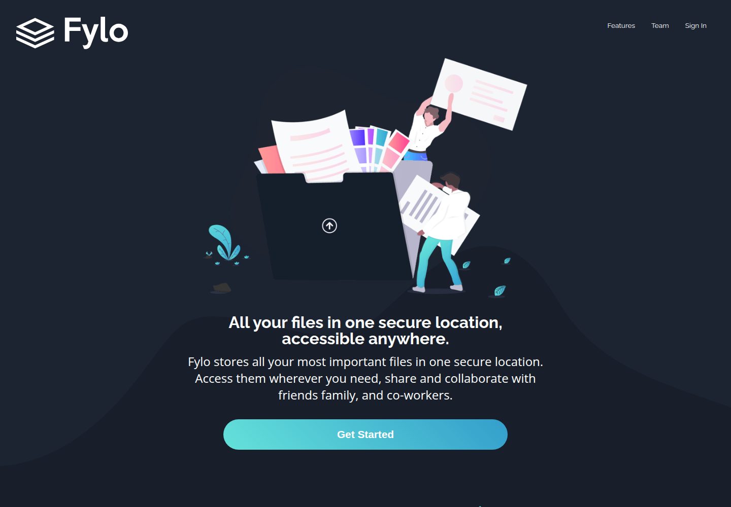 frontend-mentor-Fylo-dark-theme-landing-page-Project 网站模板截图