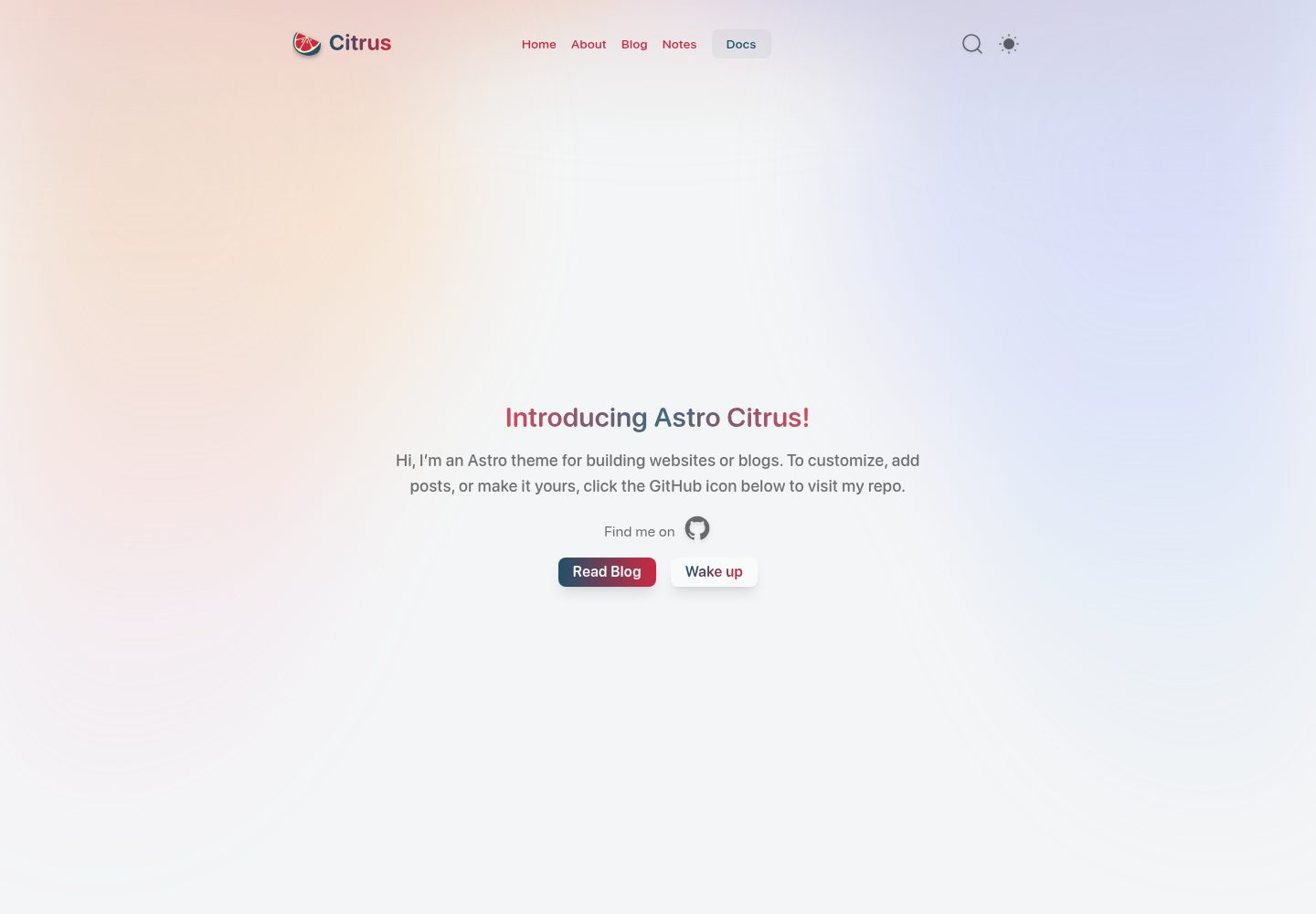 astro-citrus 网站模板截图