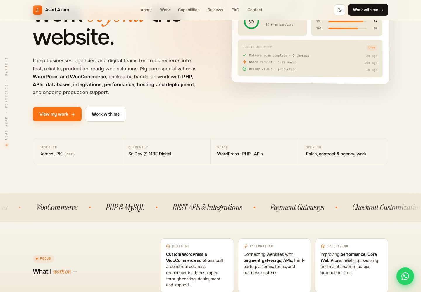 asadazam-portfolio-theme 网站模板截图