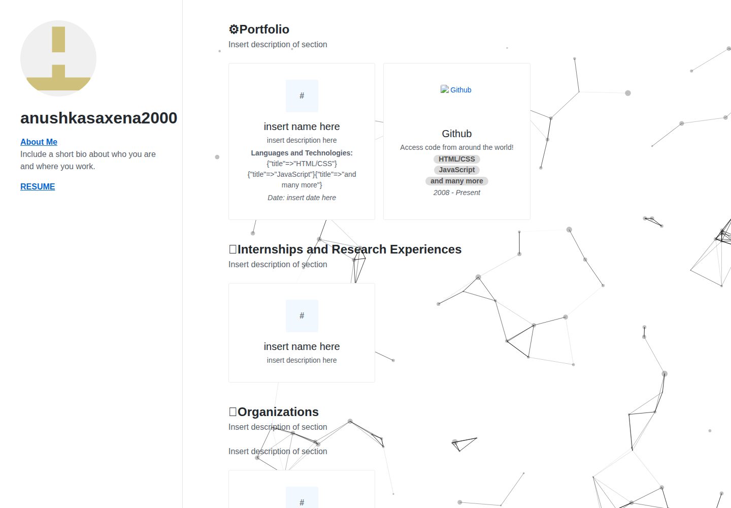 minimal-particle-template 网站模板截图