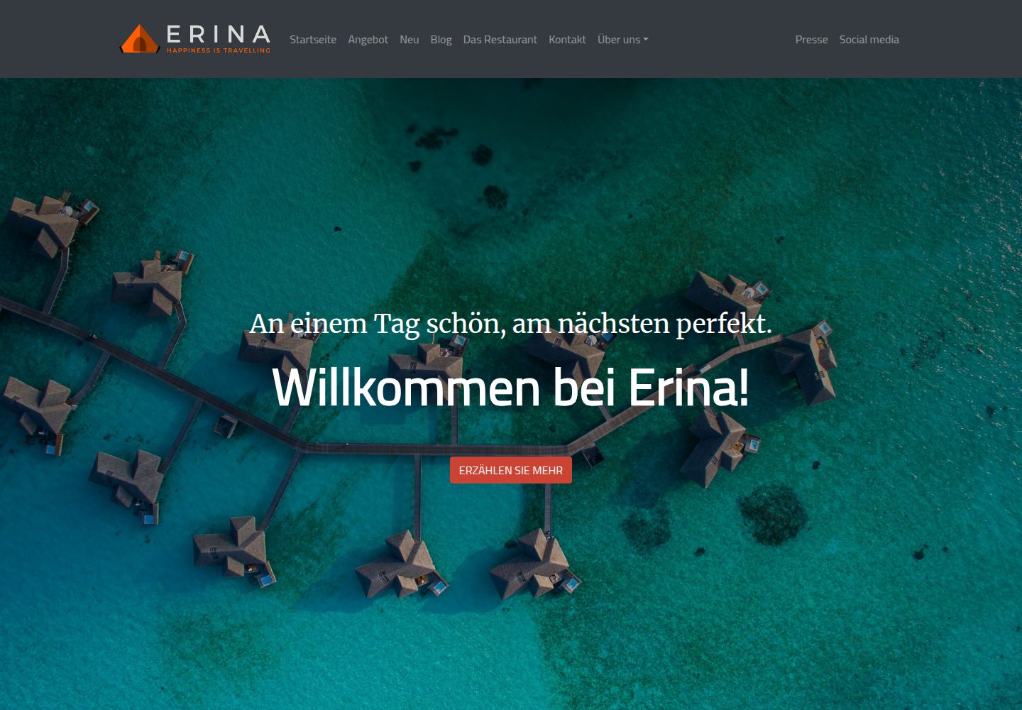 erina-react-bootstrap4 网站模板截图