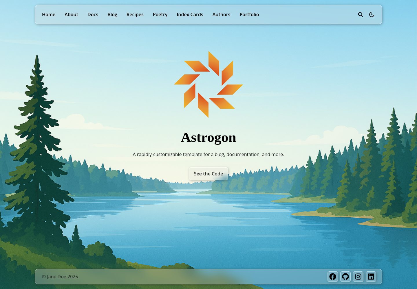 astrogon 网站模板截图