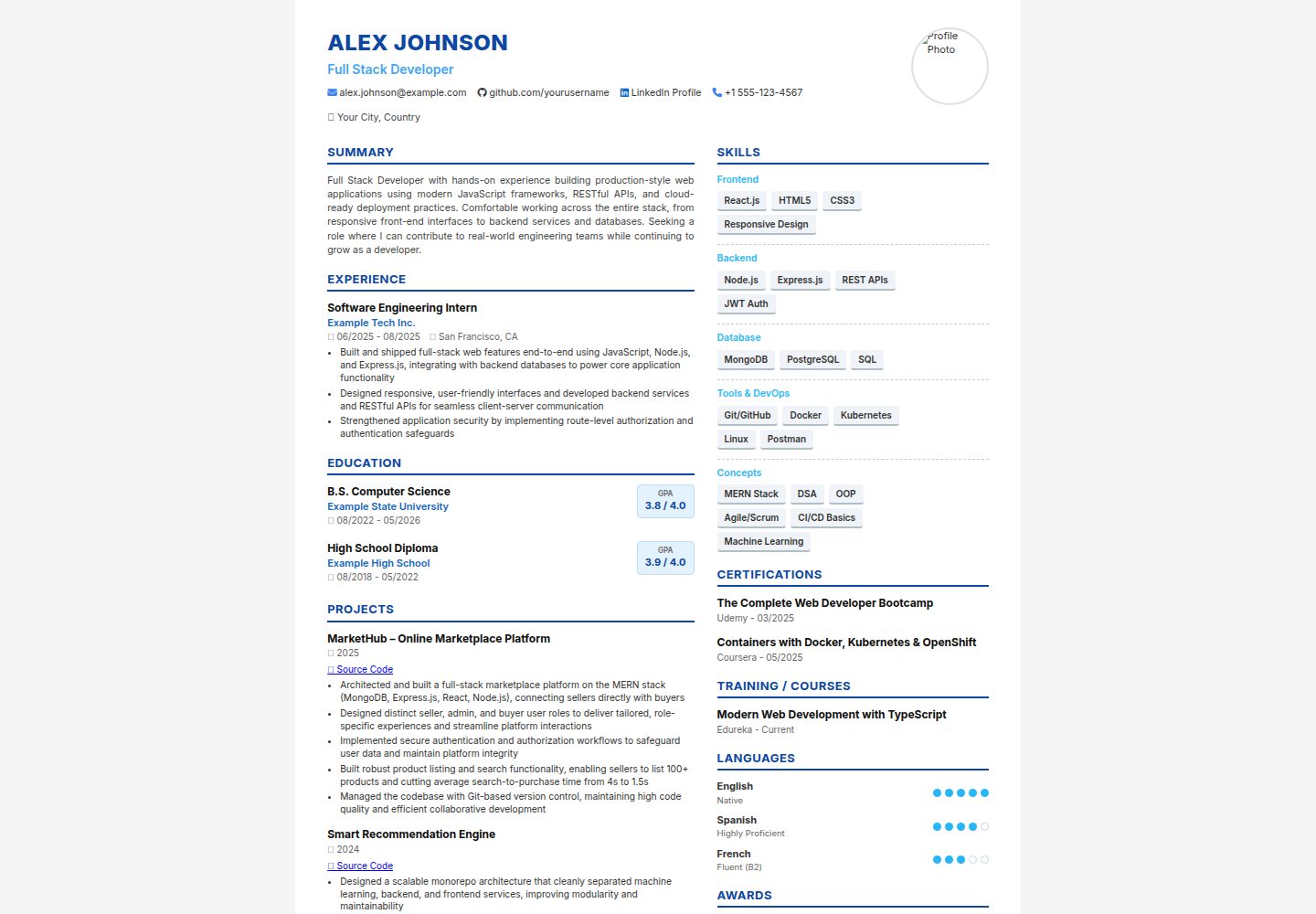 ATS-Friendly-Resume · Desktop homepage