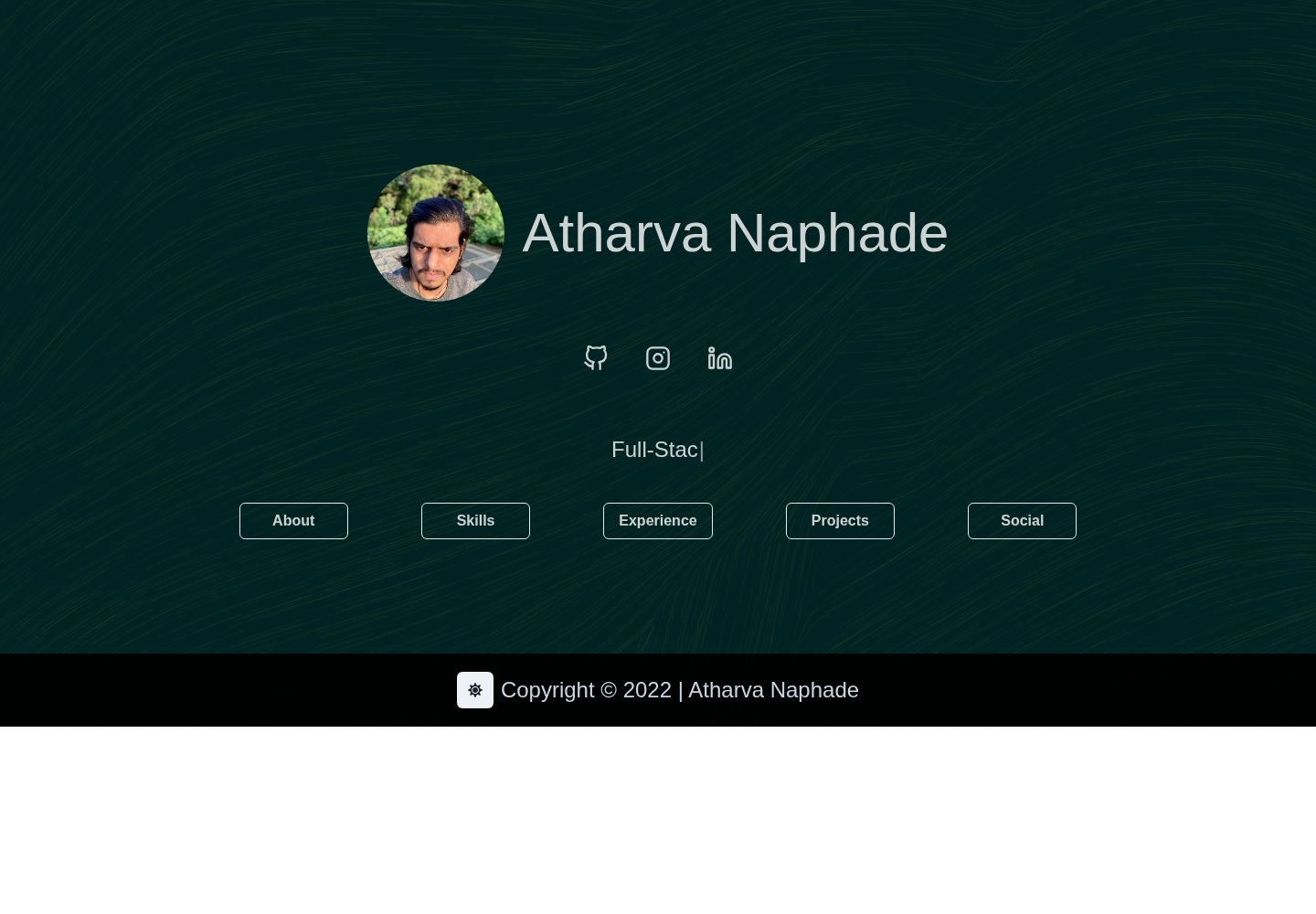 NextJS-Portfolio-Template · Desktop homepage